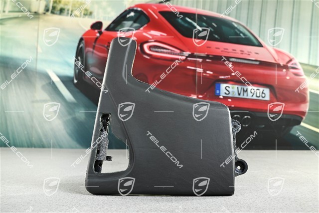 Osłona boczna tunelu środkowego, skóra, Czarna, Opcja z telefonem, R