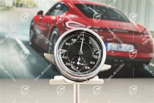 Stoppuhr, Matt Schwarz / Galvano Silber