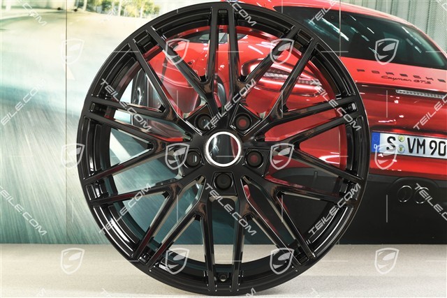 21" Felgensatz Cayenne RS Spyder Design, 11J x 21 ET49 + 9,5J x 21 ET46, schwarz hochglanz