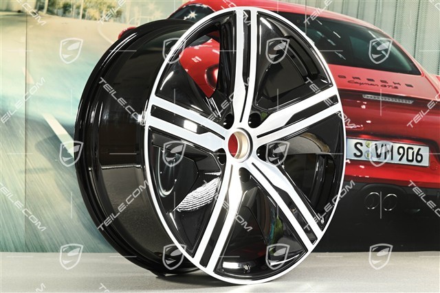 22-inch wheel rim Macan Exclusive Design, 9J x 22 ET29, black high gloss, right