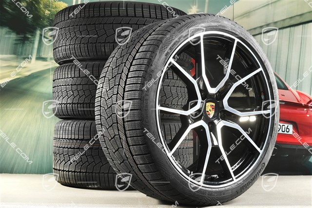 21" RS Spyder Design winter wheel set, rims 9,5J x 21 ET60 + 11,5J x 21 ET66 + Continental WinterContact TS 860 S winter  tyres 265/35 R21 + 305/30 R21, black high gloss