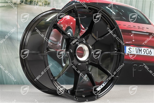 20" Felgensatz 911 Turbo S Exclusive Design, Felgen 11,5J x 20 ET56 + 9J x 20 ET51, Schwarz Hochglanz