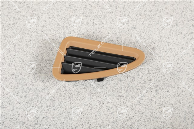 Dashboard side vent / grille / defroster trim, upper, Havanna, L