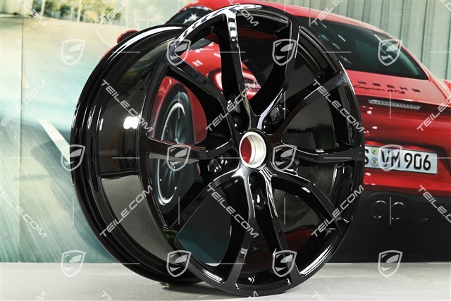 21" Felge Cayenne Exclusive Design, 9,5J x 21 ET46, schwarz hochglanz