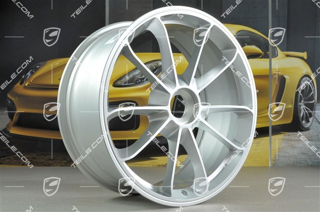 20" rims set GT3, 9J x 20 ET55 + 12J x 20 ET47, Brilliant silver