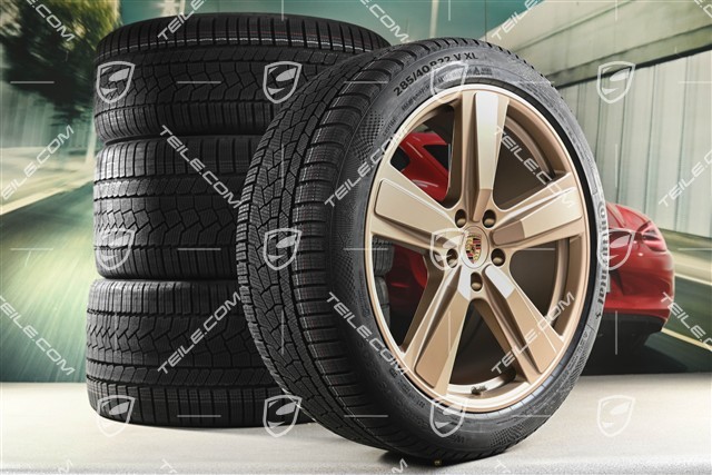 22" Winterräder Cayenne Exclusive Design Sport, Felgen 10J x 22 ET48 +11,5J x 22 ET52 + NEUE Continental Winterreifen 285/40 R22 + 315/35 R22, Neodyme