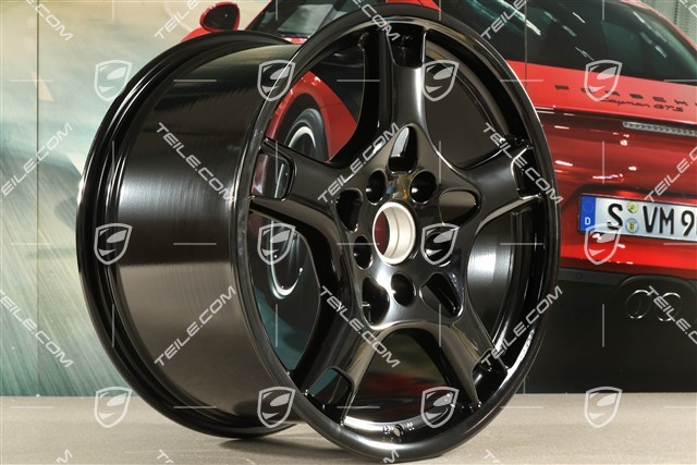 19" Felga Carrera S, BBS, 11J x 19 ET67, czarny wysoki połysk