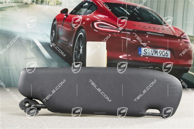 Sonnenblende, Kunstleder, schwarz, L