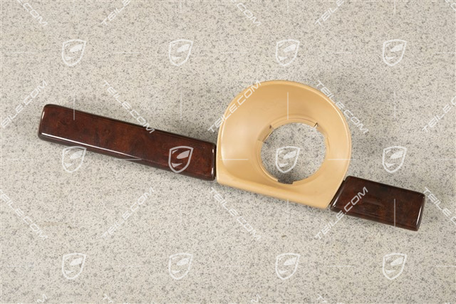 Trim. Ignition switch, Burr maple wood package, dark high gloss/Sand beige
