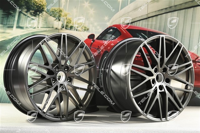 21" Felgensatz Cayenne RS Spyder Design, 11J x 21 ET58 + 9,5J x 21 ET46, Turbonit