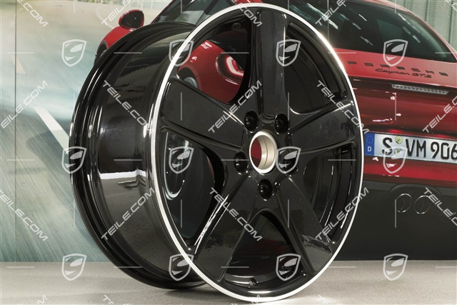 19" felga Cayenne Sport Classic II, 8,5J x 19 ET59, czarny wysoki połysk