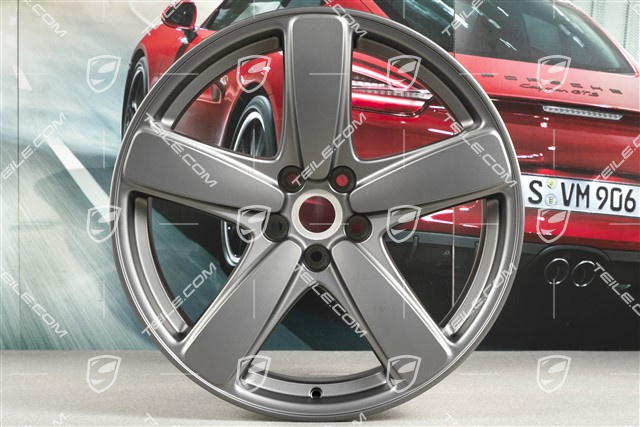 19" Felge Macan Sport Classic, 9J x 19 ET21, Platinum Seidenmatt