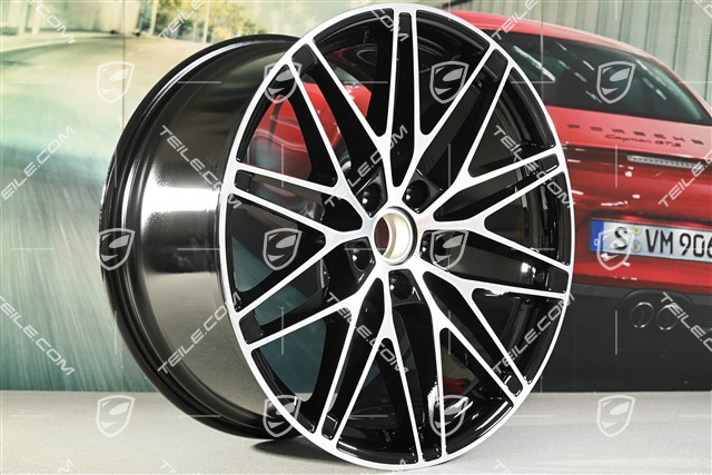 22-inch Macan RS Spyder Design wheel rim, 11J x 22 ET47, black high gloss