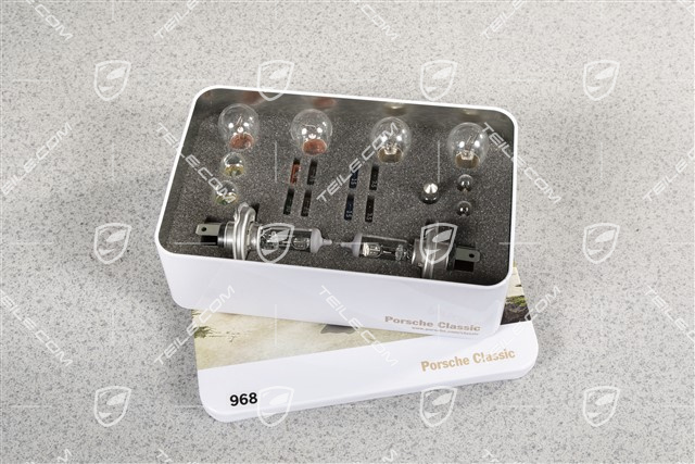 Pudełko z zapasowymi żarówkami i bezpiecznikami / 12V do Porsche 968