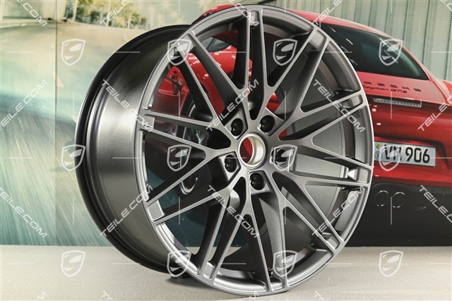 22" Macan RS Spyder Design wheel set, 9J x 22 ET29 + 11J x 22 ET47, vesuvio grey