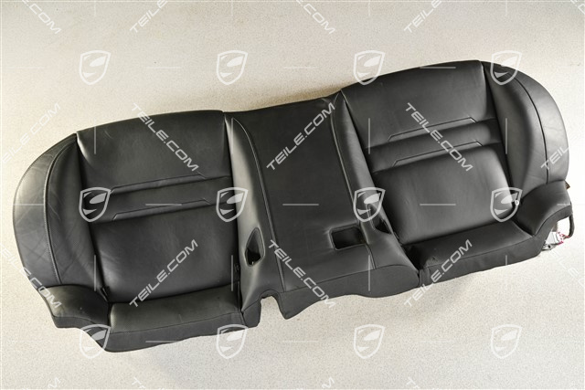 Rear seat, perforated leather, black