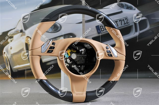 Kierownica CARBON, multifunkcyjna, podgrzewana, Luxor Beige Kierownica CARBON, multifunkcyjna, podgrzewana, Luxor Beige