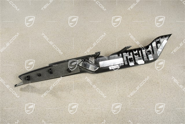 Centre console cover, Lateral, Black, R