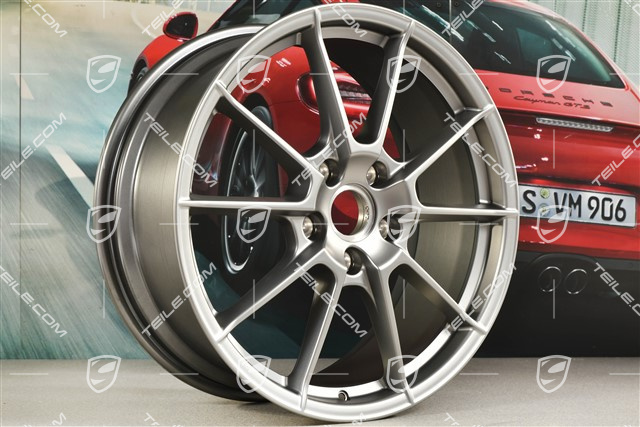 20-inch wheel rim "Boxster Spyder", 8,5J x 20 ET57, platinum satin matt