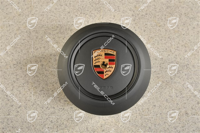 Poduszka bezpieczeństwa / Airbag, kierownicy, czarna obwódka, czarna skóra