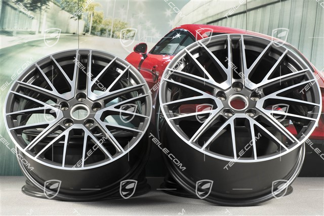 20+21" Komplet felg Turbo V, felgi: przednie 9J x 20 ET41 + tylne 11,5J x 21 ET67