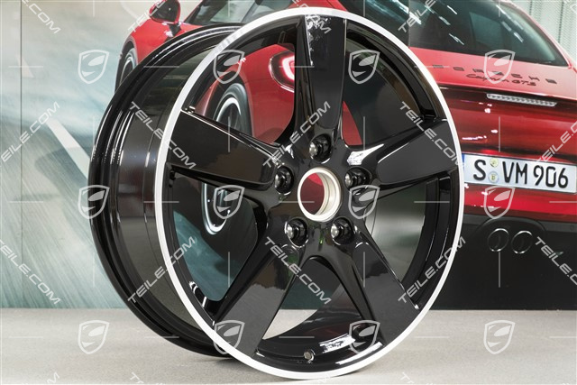 19" Wheel Cayman S, 8J x 19 ET57, wheel spokes in black
