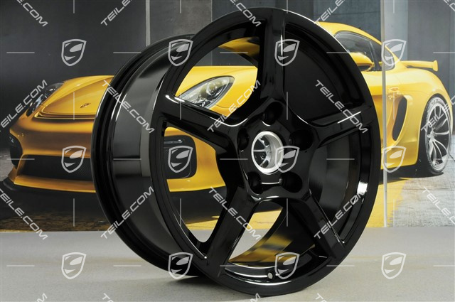 18" Felgensatz "Boxster", 8J x 18 ET57 + 9J x 18 ET47, schwarz hochglanz