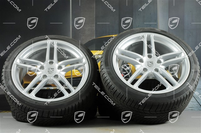 19-inch Carrera winter wheel set, 8,5J x 19 ET54 + 11J x 19 ET69, Continental winter tyres 235/40 R19 + 285/35 R19, with TPMS
