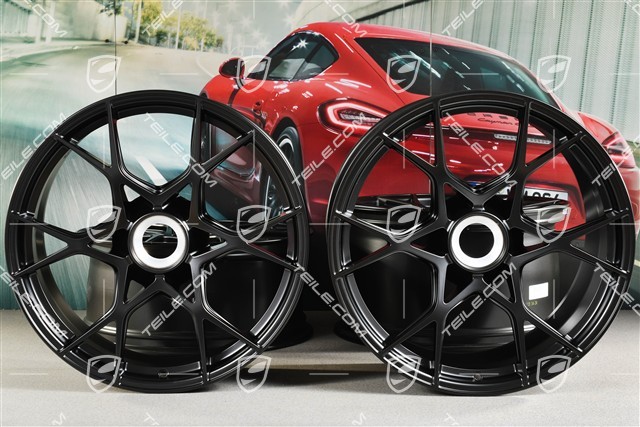 GT4 RS / Spyder RS 20" komplet felg, aluminium, 8,5J x 20 ET61 + 11J x 20 ET50, czarny satynowy półmat