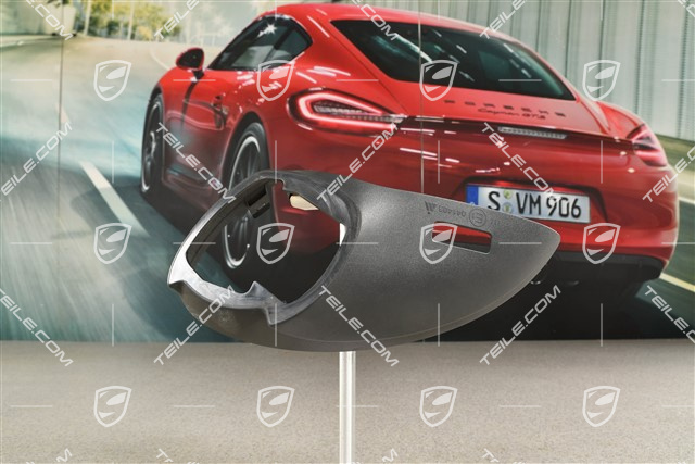 Spiegel, Blende unten, Manuell anklappbar, Schwarz, R