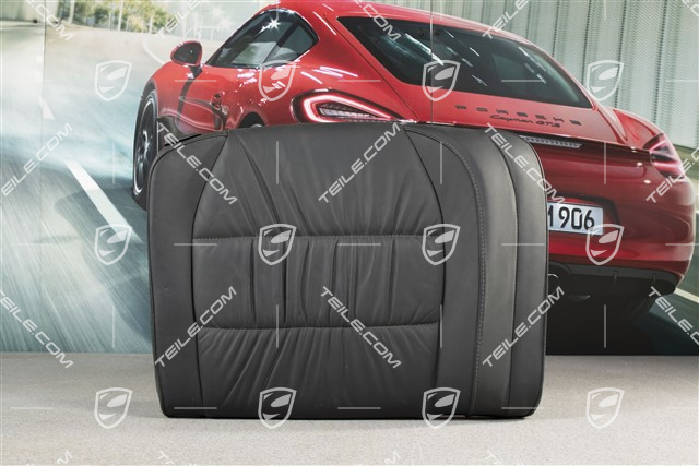 Notsitzrückenlehne, Raffleder, schwarz, Coupe, R