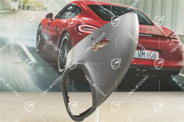 Spiegelgehäuse / Spiegel, Blende unten mit Loch für licht , Schwarzmatt, R