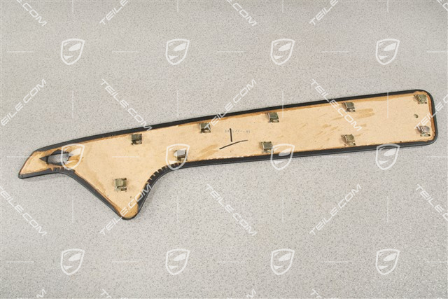 Türverkleidung, Abdeckblende, Kunstleder, Schwarz, L