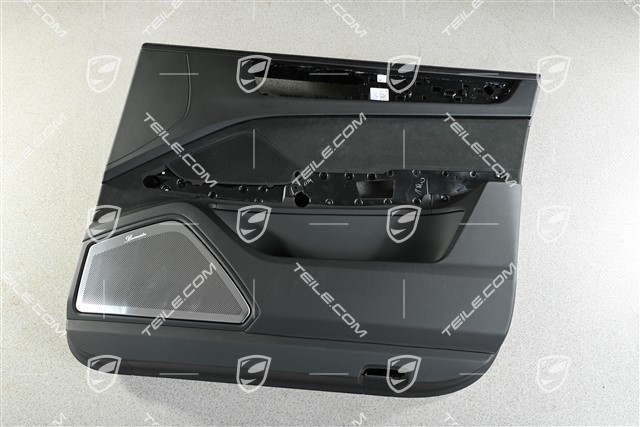 Türverkleidung, Vorne, Leder Schwarz + Alcantara Arktikgrau, Burmester, R