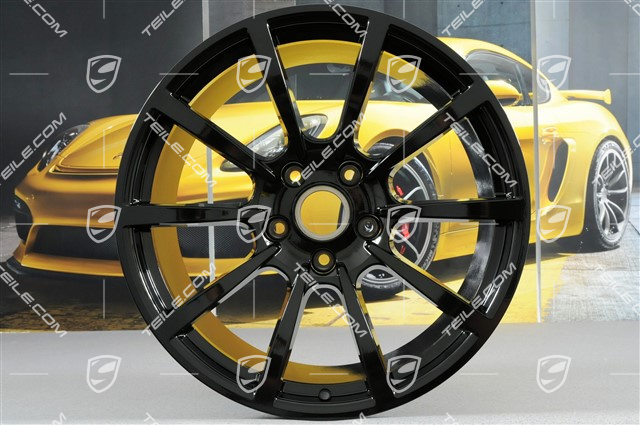 20-inch Carrera Classic (II) whee rim set, 8,5 J x 20 ET49 + 11,5 J x 20 ET56, in black