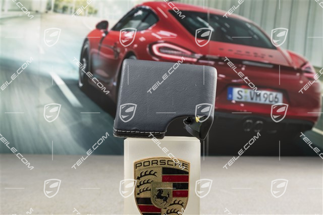 Blenda ze skóry, rączka drzwi, wewnętrzna, Sea blue, L