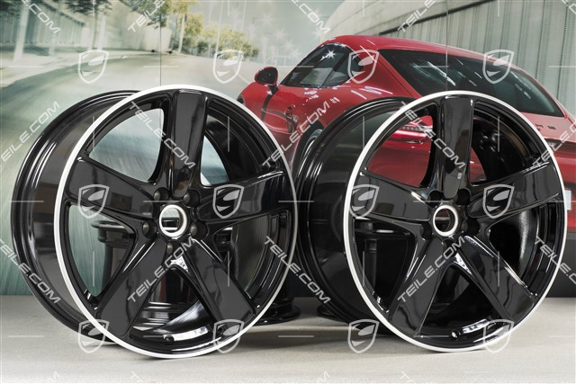 19" Felgensatz Macan SportClassic, 8J x 19 ET21 + 9J x 19 ET21, schwarz hochglanz