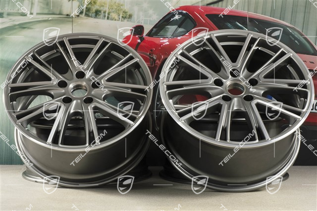 20-inch wheel rim Exclusive Design, 10,5J x 20 ET71 + 9,5J x 20 ET71, for winter use, platinum silver