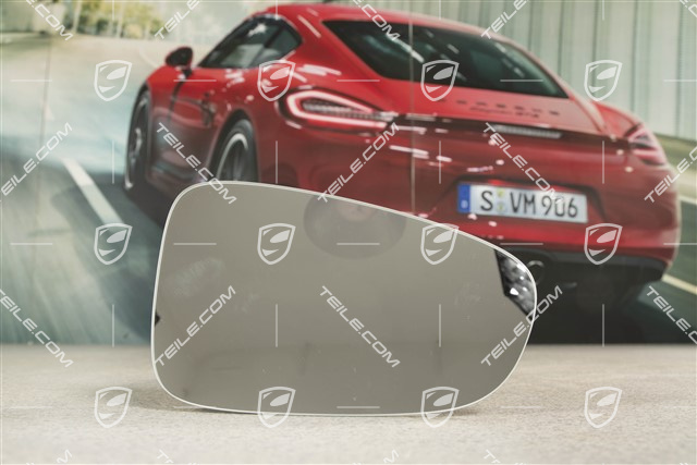 Szkło lusterka drzwi, wypukłe, ściemniane, R