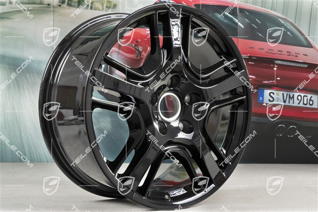 19" Felge Panamera Design, 9J x 19 ET60, schwarz hochglanz