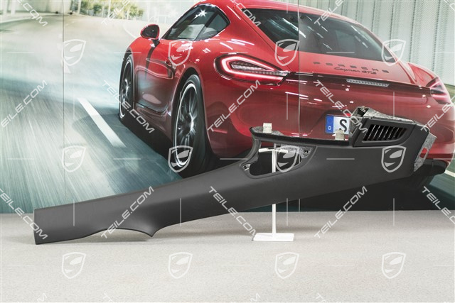 Tapicerka słupka-C, Coupe, Skóra, Czarna, L