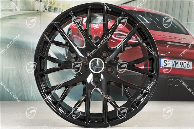 21" Felge Panamera Sport Design, 11,5J x 21 ET69, in Schwarz Hochglanz