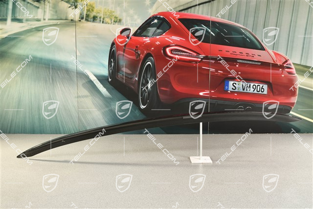 Rear spoiler, Tear-off edge for rear spoiler, Coupe, Black glossy