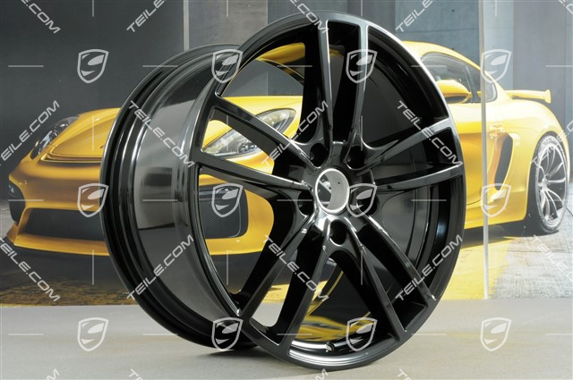 20" komplet felg Cayenne Sport, 10,5J x 20 ET64 + 9J x 20 ET50, czarny wysoki połysk