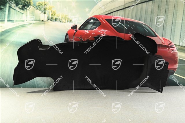 Wykładzina bagażnika, dolna część, czarna