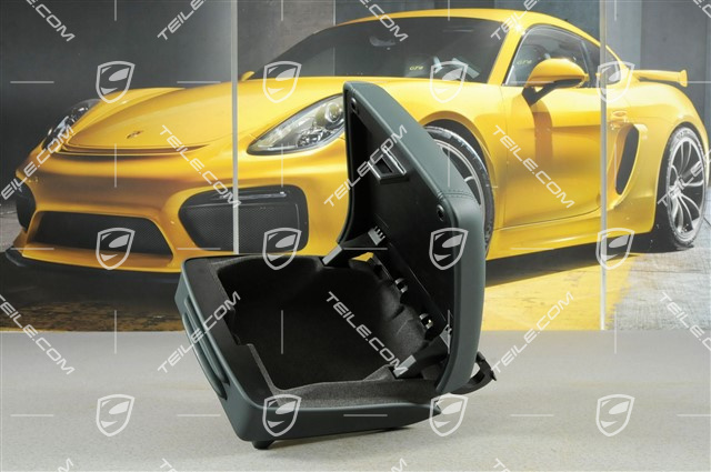 Podłokietnik, konsola środkowa, gładka skóra, zielony palmgreen