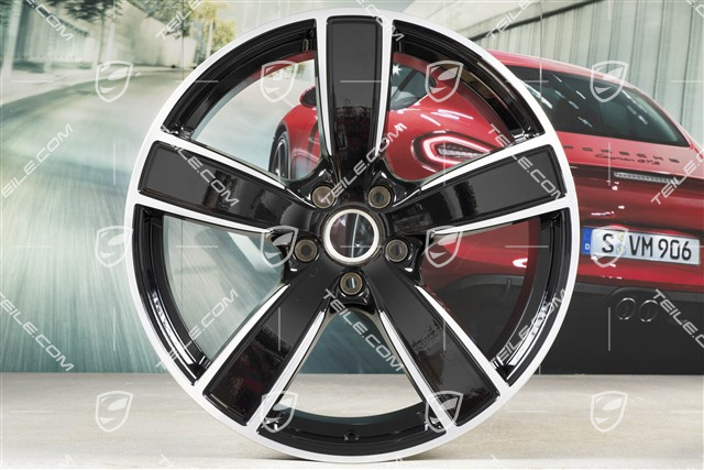 22" Komplet felg Cayenne Sport Classic, 10J x 22 ET48 + 11,5J x 22 ET61, czarny perłowy metalik / Jet Black Metallic
