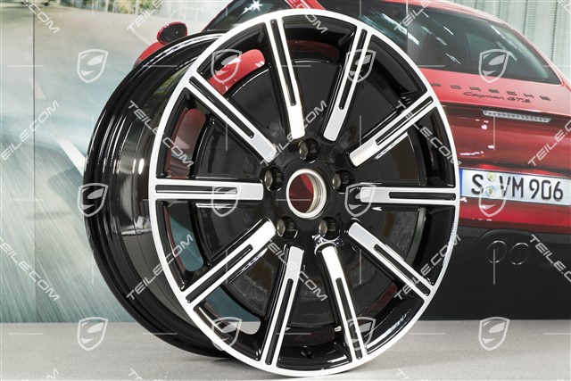20-inch Sport Aero wheel rim set, 9J x 20 ET54 + 11J x 20 ET60, black high gloss + glossy Surface