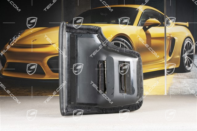 Notsitzkissen, Coupe/Targa, Raffleder, schwarz, L