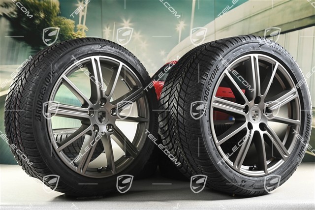 20-inch Panamera Turbo Winter wheel set, wheel rims 9,5J x 20 ET71 + 10,5J x 20 ET71 + Bridgestone winter tyres 275/40 R20 + 315/35 R20, Turbonit